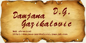 Damjana Gazikalović vizit kartica
